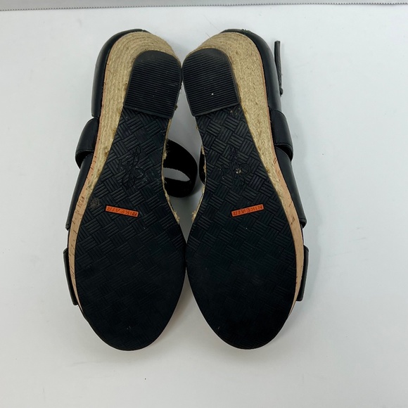 Cole Hann X Nike Air Marisa Wedge Black Espadrille Sandals Sz 5B - Picture 12 of 15